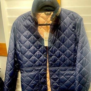 NWT Navy Barbour Deveron Diamond Quilted Jacket